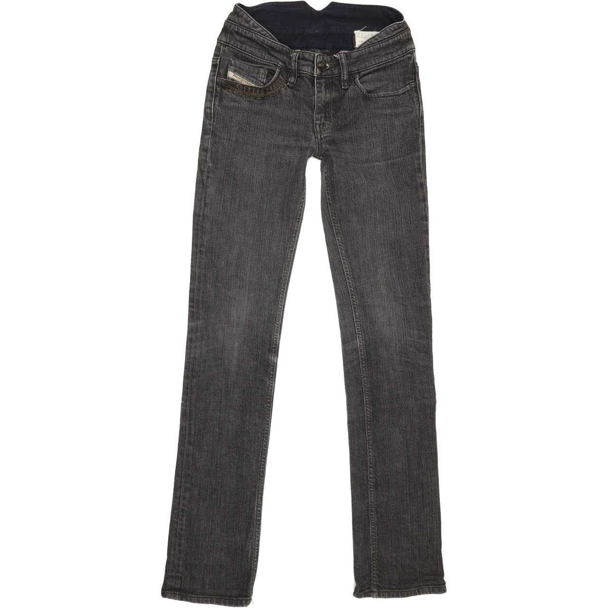 Diesel Liv Special Women Charcoal Straight Slim Stretch Jeans W27 L32