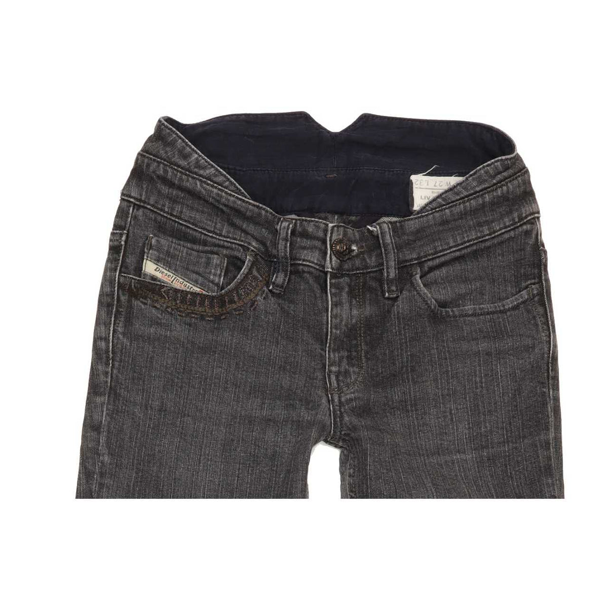 Diesel Liv Special Women Charcoal Straight Slim Stretch Jeans W27 L32