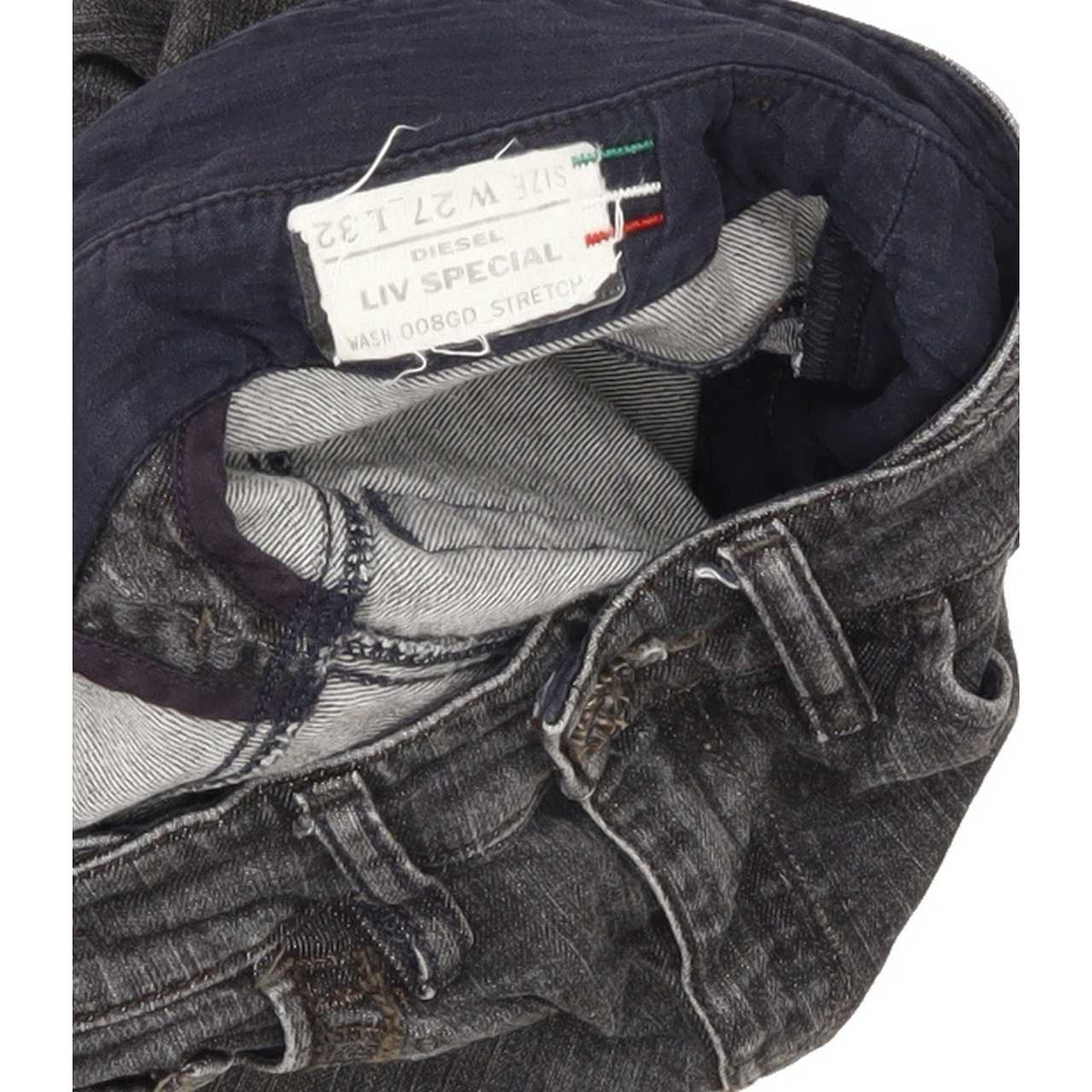 Diesel Liv Special Women Charcoal Straight Slim Stretch Jeans W27 L32