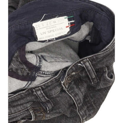 Diesel Liv Special Women Charcoal Straight Slim Stretch Jeans W27 L32