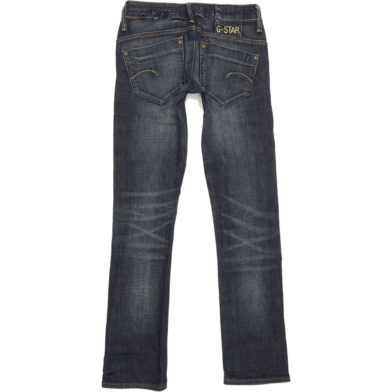G-Star Midge Women Blue Straight Slim Stretch Jeans W26 L31