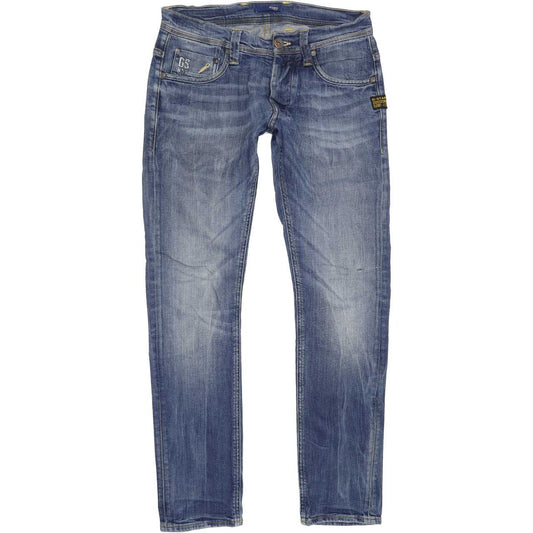 G-Star Defend Men Blue Straight Slim Stretch Jeans W30 L30