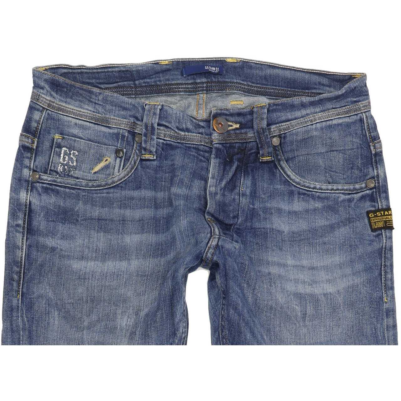 G-Star Defend Men Blue Straight Slim Stretch Jeans W30 L30