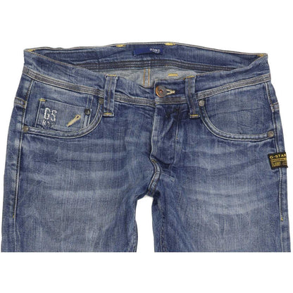 G-Star Defend Men Blue Straight Slim Stretch Jeans W30 L30