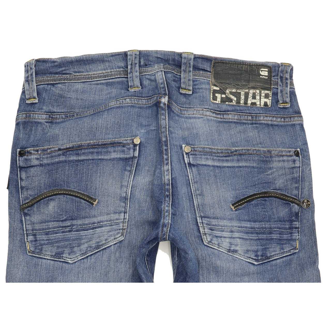 G-Star Defend Men Blue Straight Slim Stretch Jeans W30 L30