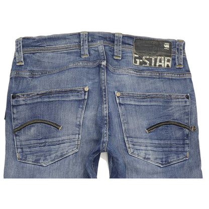 G-Star Defend Men Blue Straight Slim Stretch Jeans W30 L30