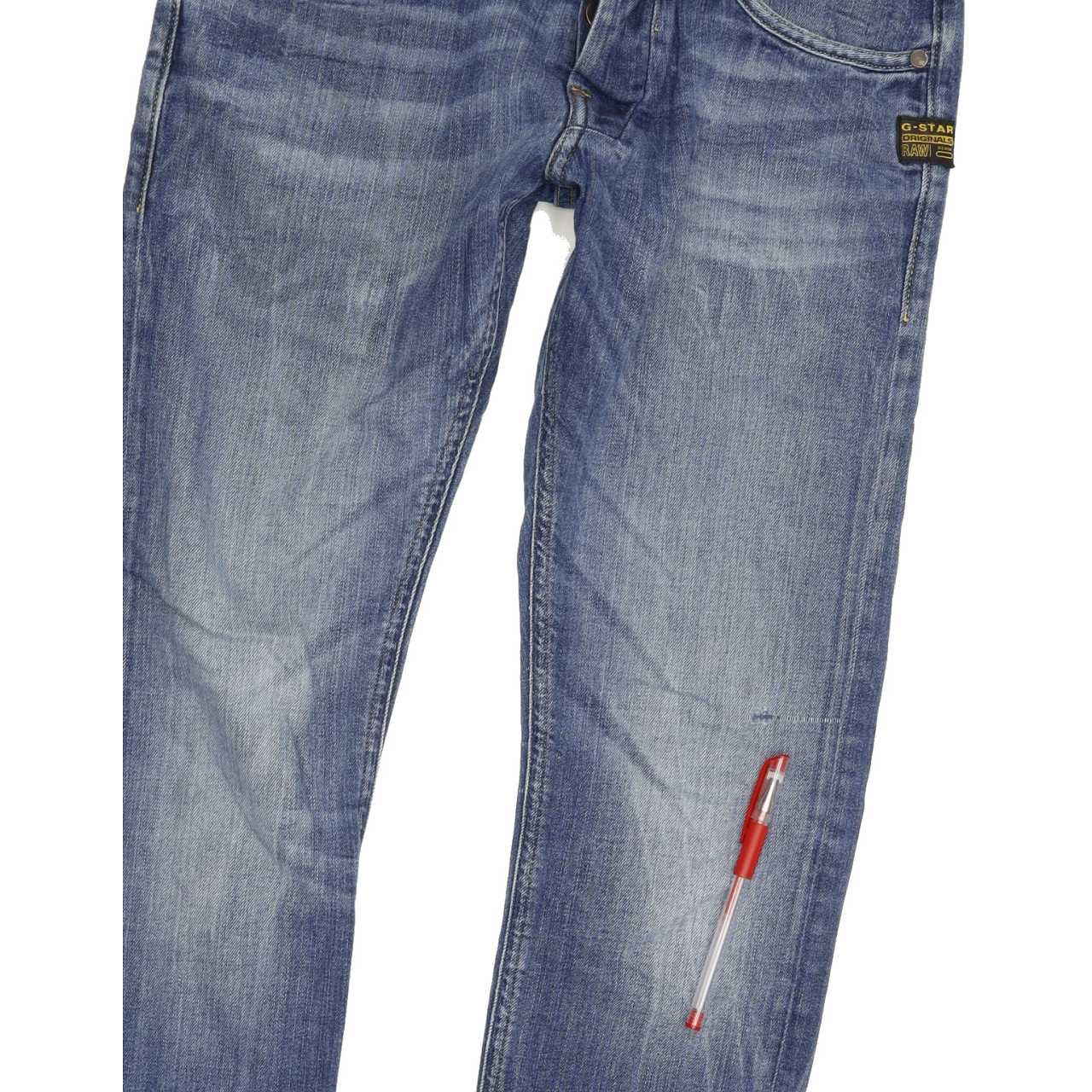 G-Star Defend Men Blue Straight Slim Stretch Jeans W30 L30