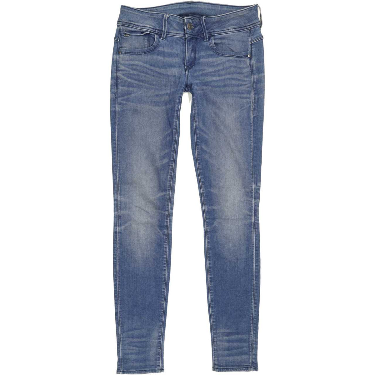 G-Star Lynn Mid Women Blue Skinny Slim Stretch Jeans W28 L32