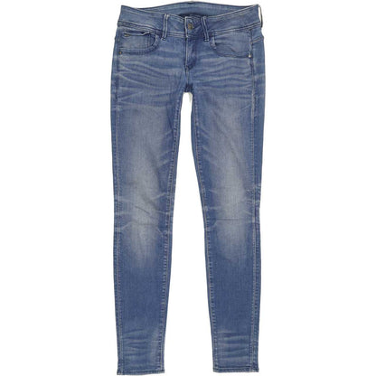 G-Star Lynn Mid Women Blue Skinny Slim Stretch Jeans W28 L32