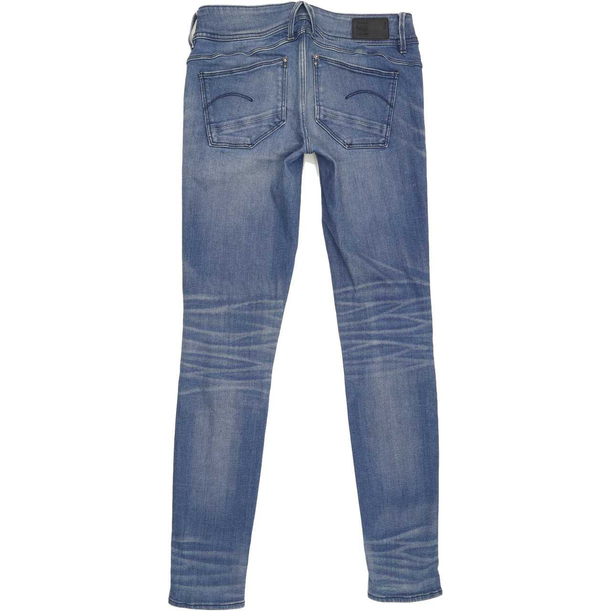 G-Star Lynn Mid Women Blue Skinny Slim Stretch Jeans W28 L32