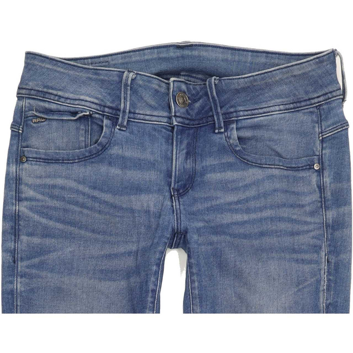 G-Star Lynn Mid Women Blue Skinny Slim Stretch Jeans W28 L32