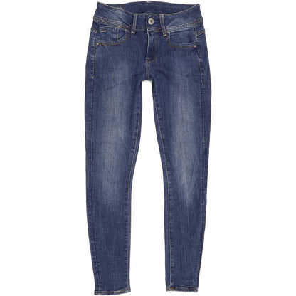G-Star Lynn Mid Women Blue Skinny Slim Stretch Jeans W26 L27