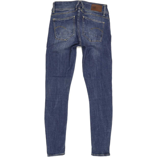 G-Star Lynn Mid Women Blue Skinny Slim Stretch Jeans W26 L27