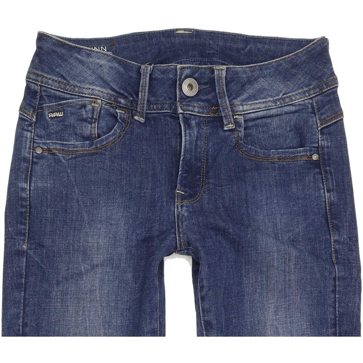 G-Star Lynn Mid Women Blue Skinny Slim Stretch Jeans W26 L27