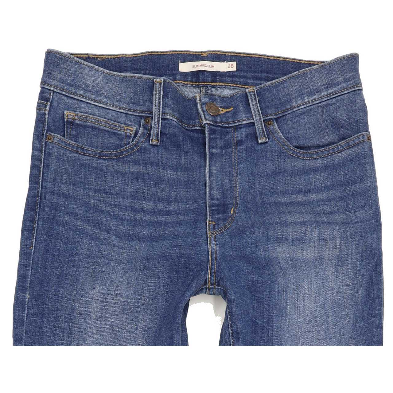 Levi's Slimming Women Blue Straight Regular Stretch Jeans W28 L32
