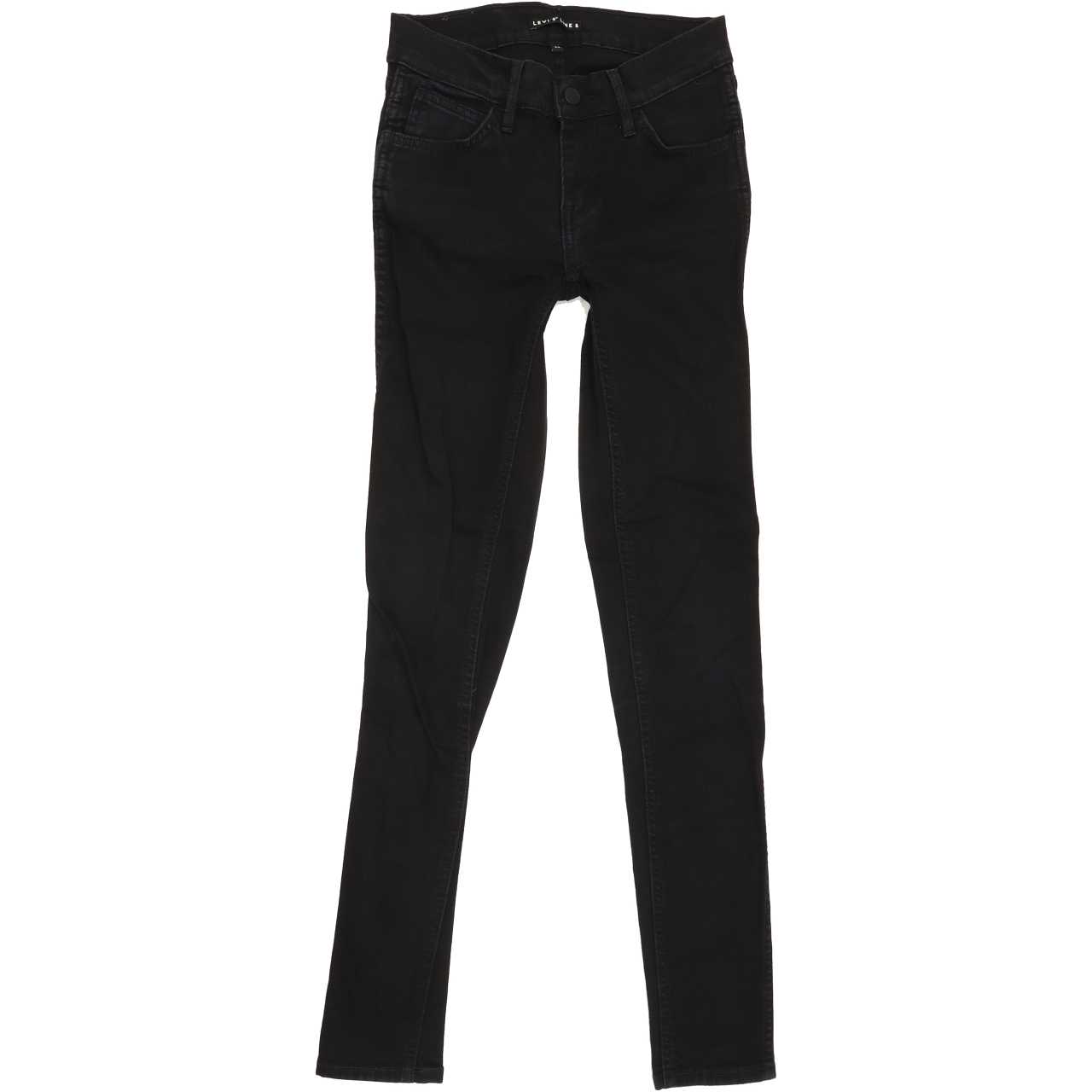 Levi's Line 8 Women Black Skinny Regular Stretch Jeans W24 L29