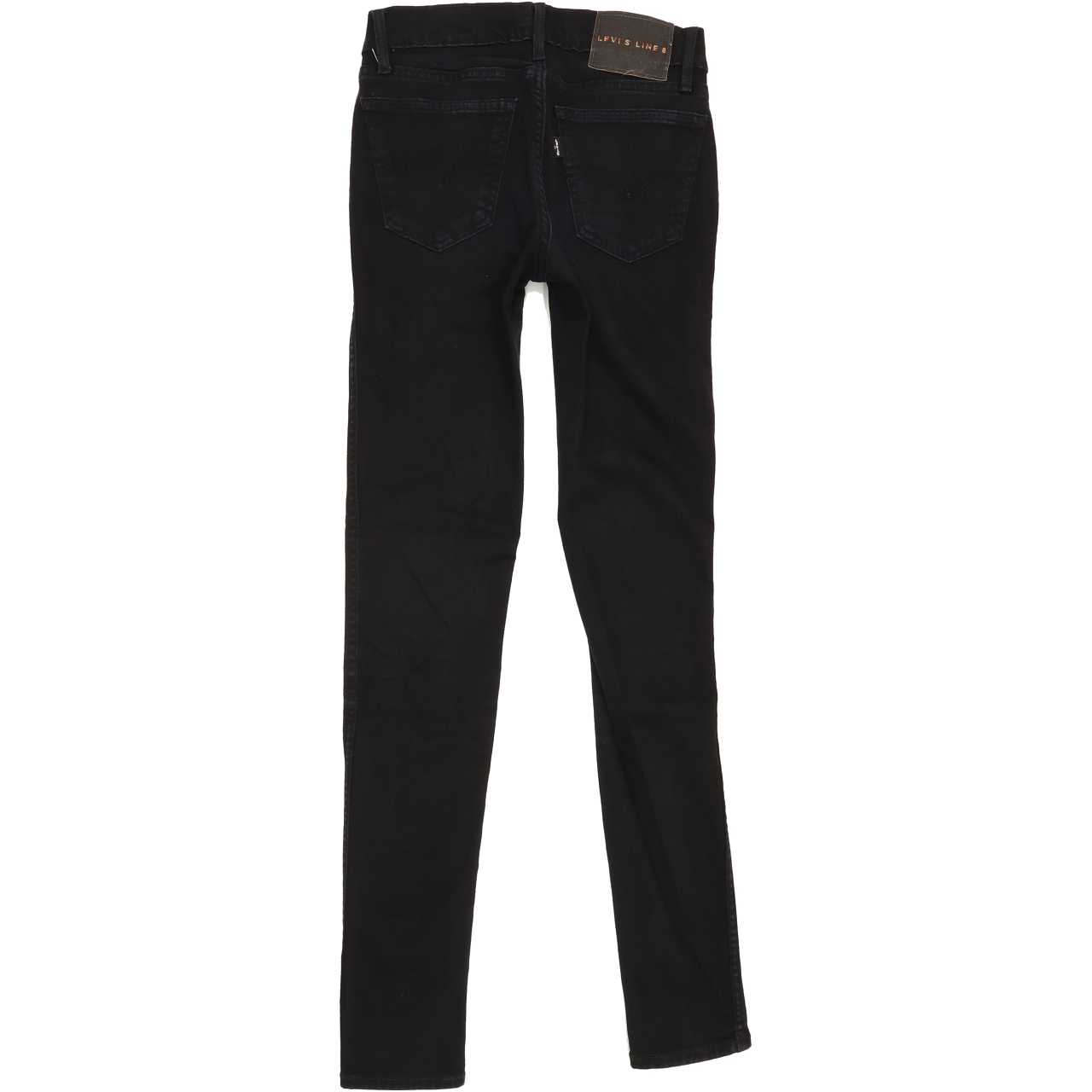 Levi's Line 8 Women Black Skinny Regular Stretch Jeans W24 L29