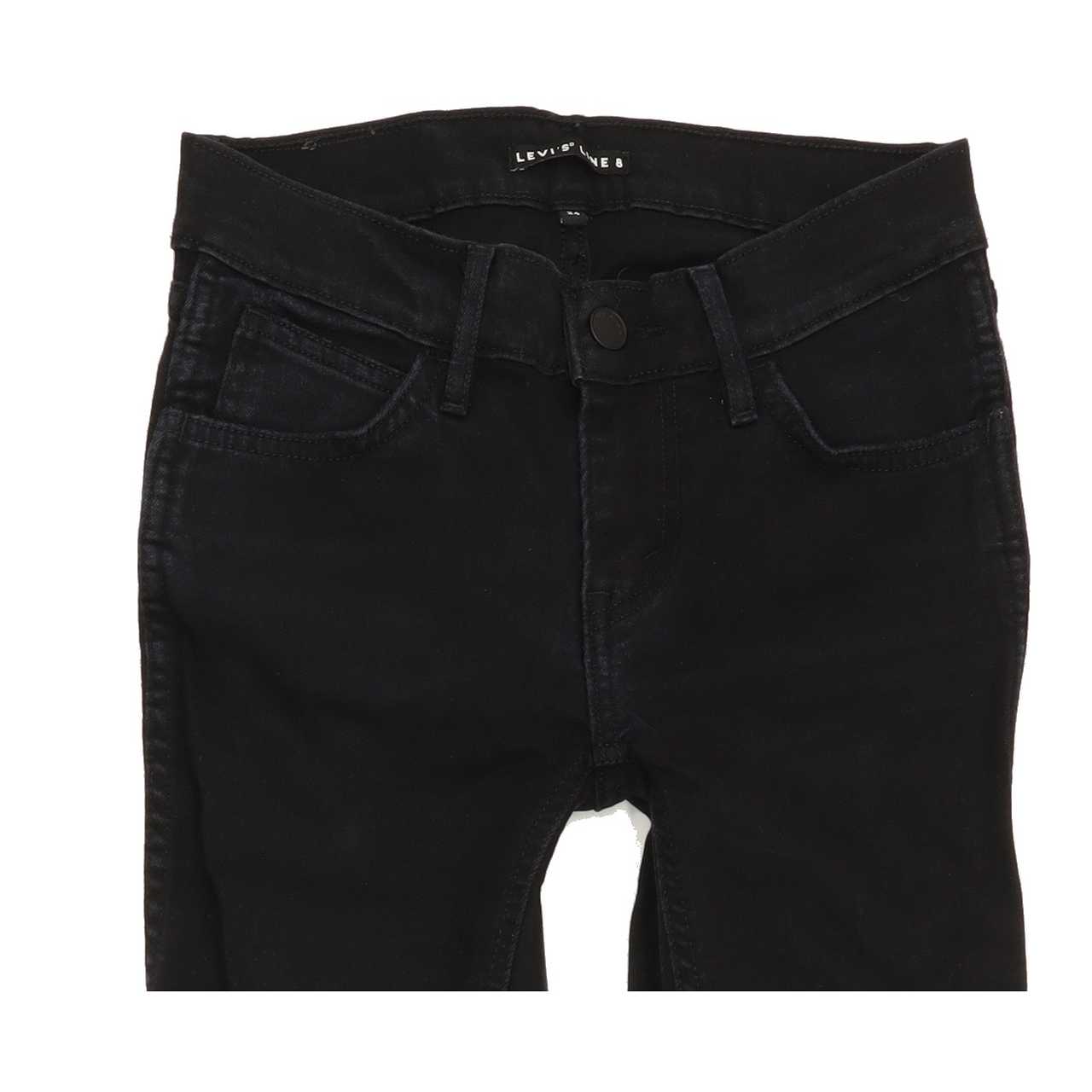 Levi's Line 8 Women Black Skinny Regular Stretch Jeans W24 L29