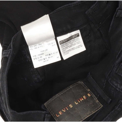 Levi's Line 8 Women Black Skinny Regular Stretch Jeans W24 L29