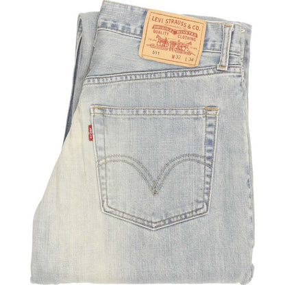 Levi's 511 Men Blue Straight Slim Jeans W32 L34