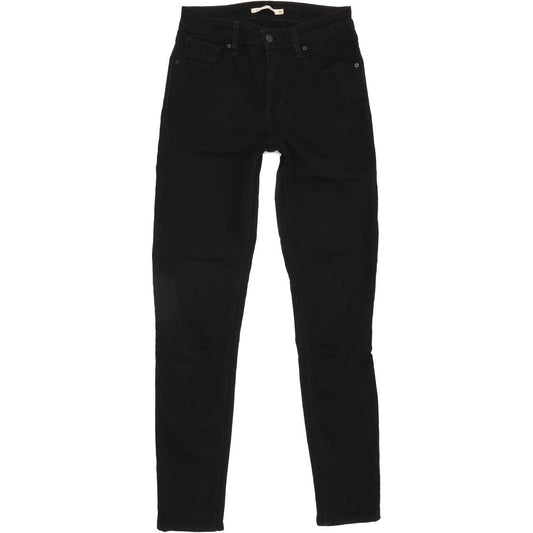 Levi's 721 High Rise Women Black Skinny Stretch Jeans W26 L29