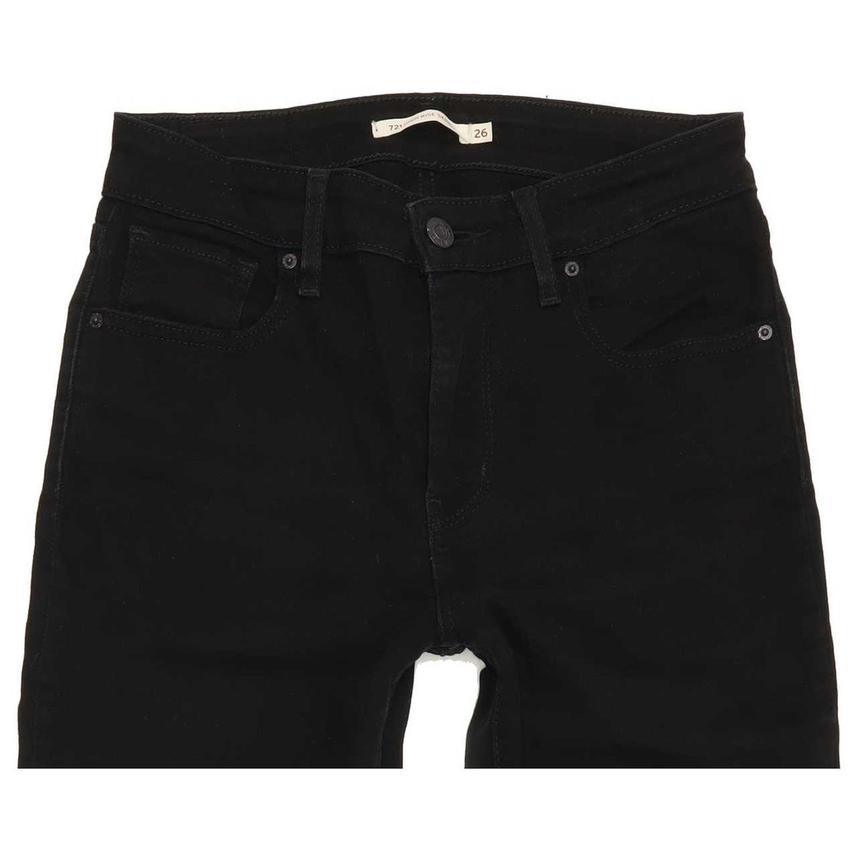 Levi's 721 High Rise Women Black Skinny Stretch Jeans W26 L29