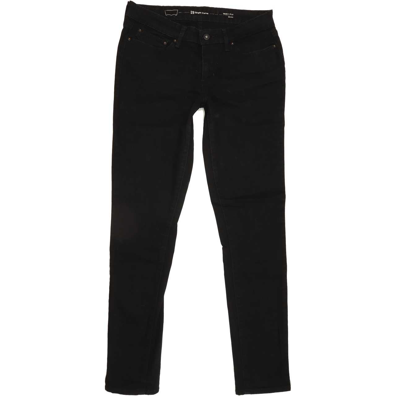 Levi's Slight Curve Women Black Skinny Slim Stretch Jeans W29 L30