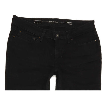 Levi's Slight Curve Women Black Skinny Slim Stretch Jeans W29 L30