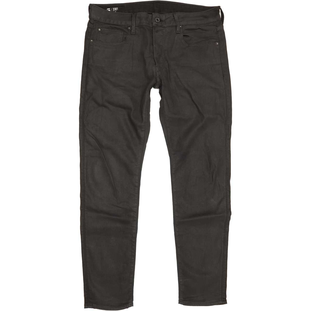 G-Star 3301 Men Grey Straight Slim Stretch Jeans W33 L31