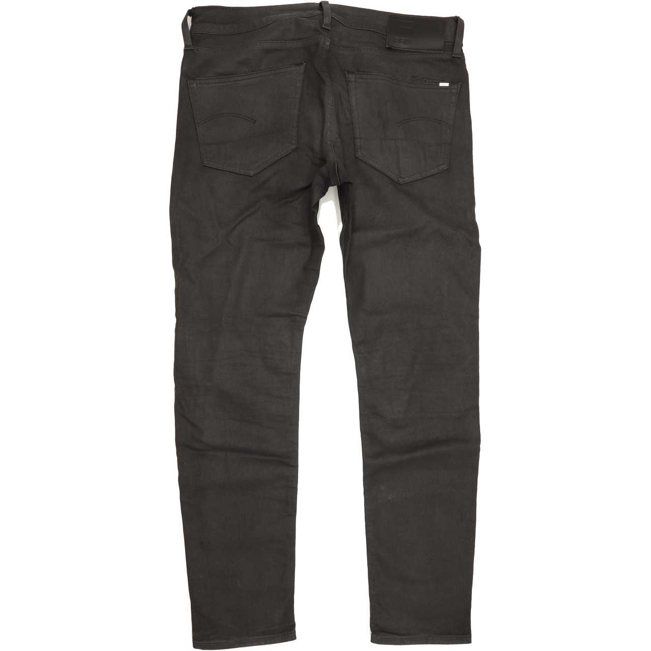 G-Star 3301 Men Grey Straight Slim Stretch Jeans W33 L31