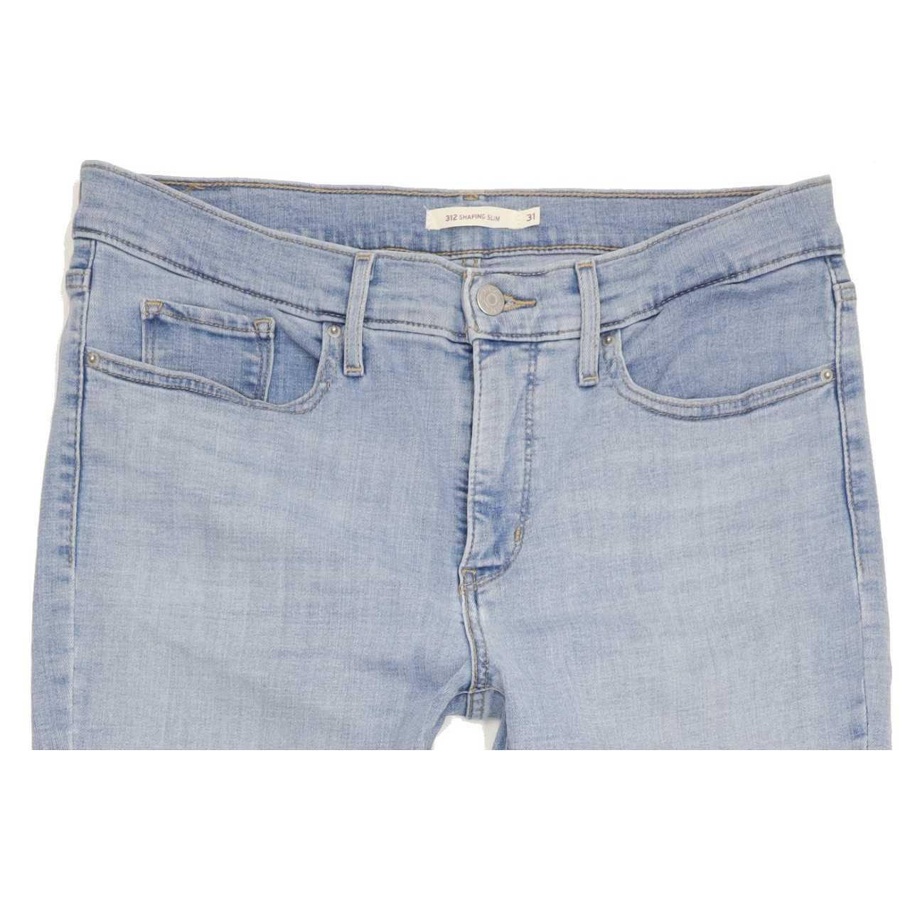 Levi's 312 Shaping Women Blue Straight Slim Stretch Jeans W32 L30