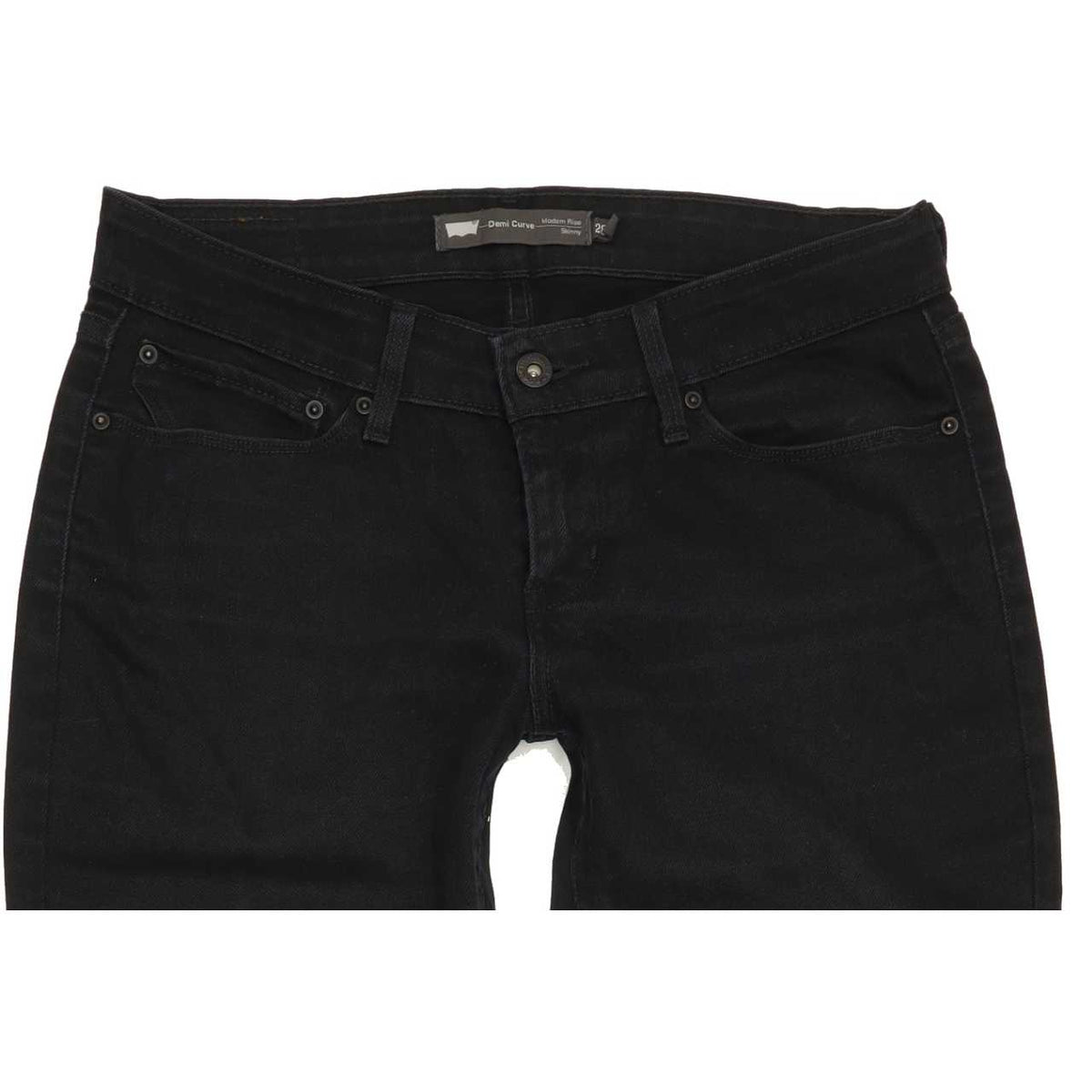 Levi's Demi Curve Women Black Skinny Slim Stretch Jeans W28 L28