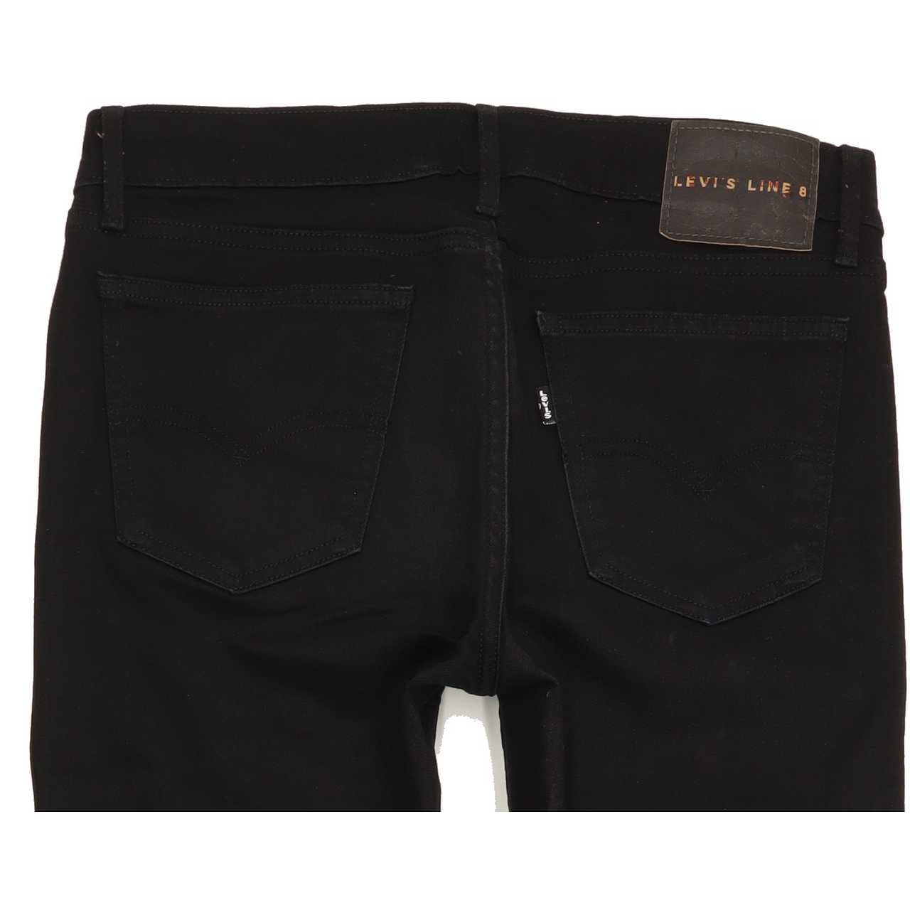 Levi's Line 8 Men Black Skinny Regular Stretch Jeans W28 L29
