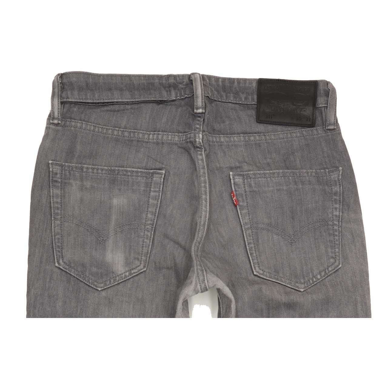 Levi's 511 Men Grey Straight Slim Stretch Jeans W30 L32