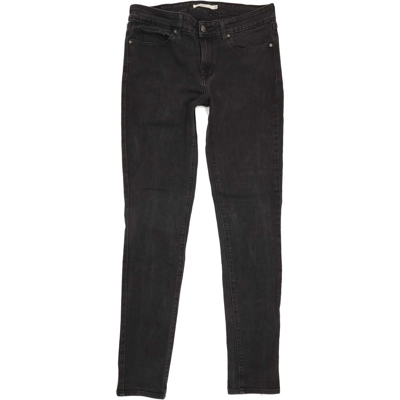 Levi's 711 Women Black Skinny Regular Stretch Jeans W29 L31