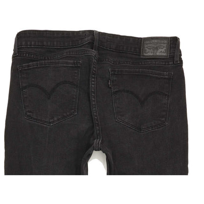 Levi's 711 Women Black Skinny Regular Stretch Jeans W29 L31