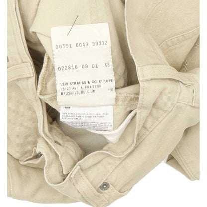 Levi's 551 Men Beige Straight Regular Jeans W33 L31