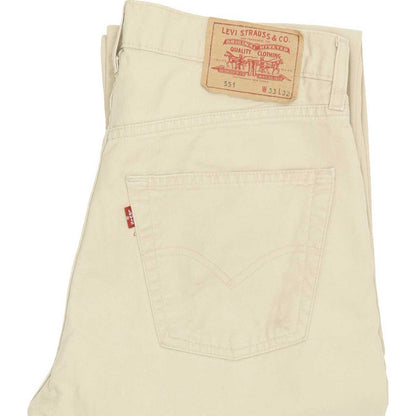 Levi's 551 Men Beige Straight Regular Jeans W33 L31