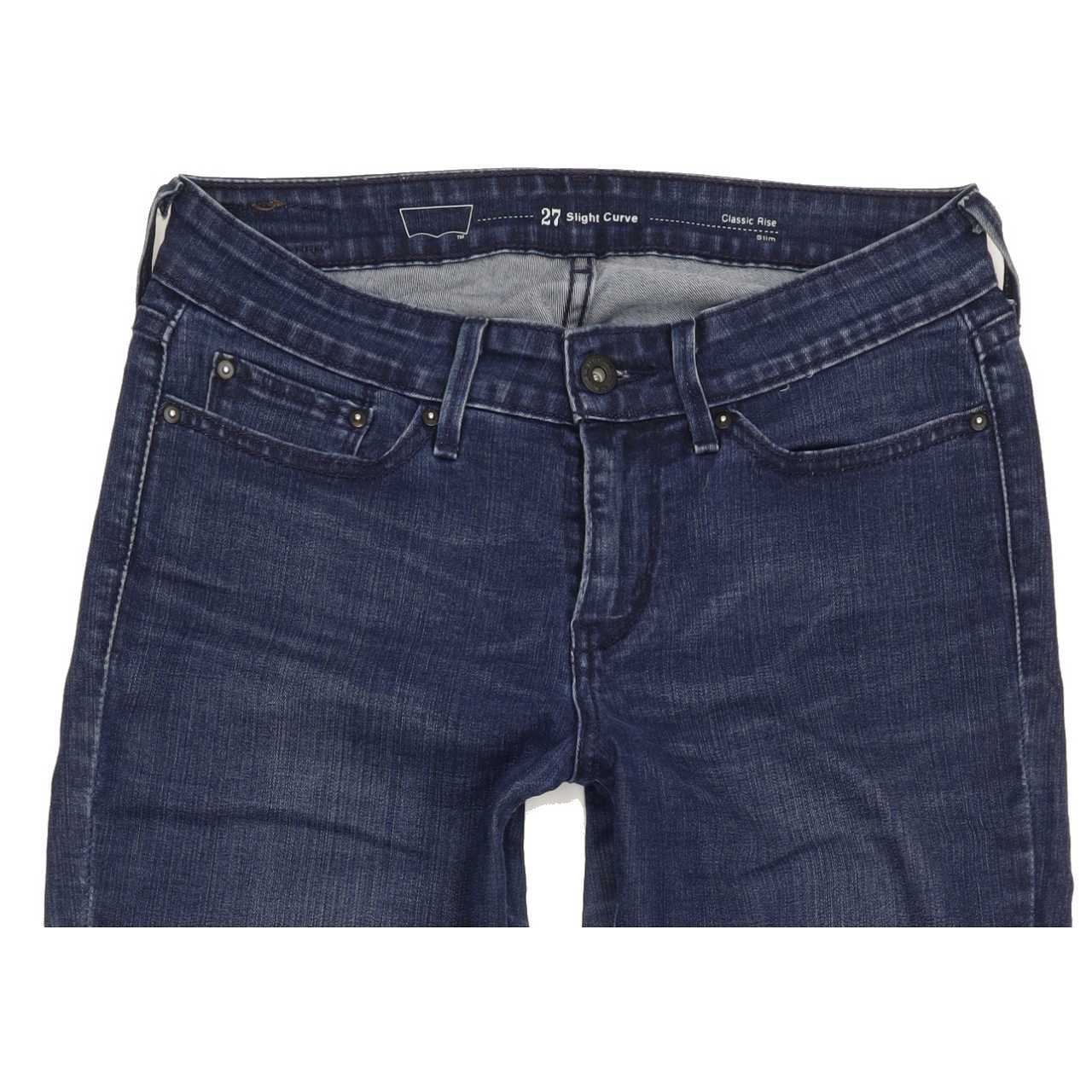 Levi's Slight Curve Women Blue Straight Slim Jeans W27 L32