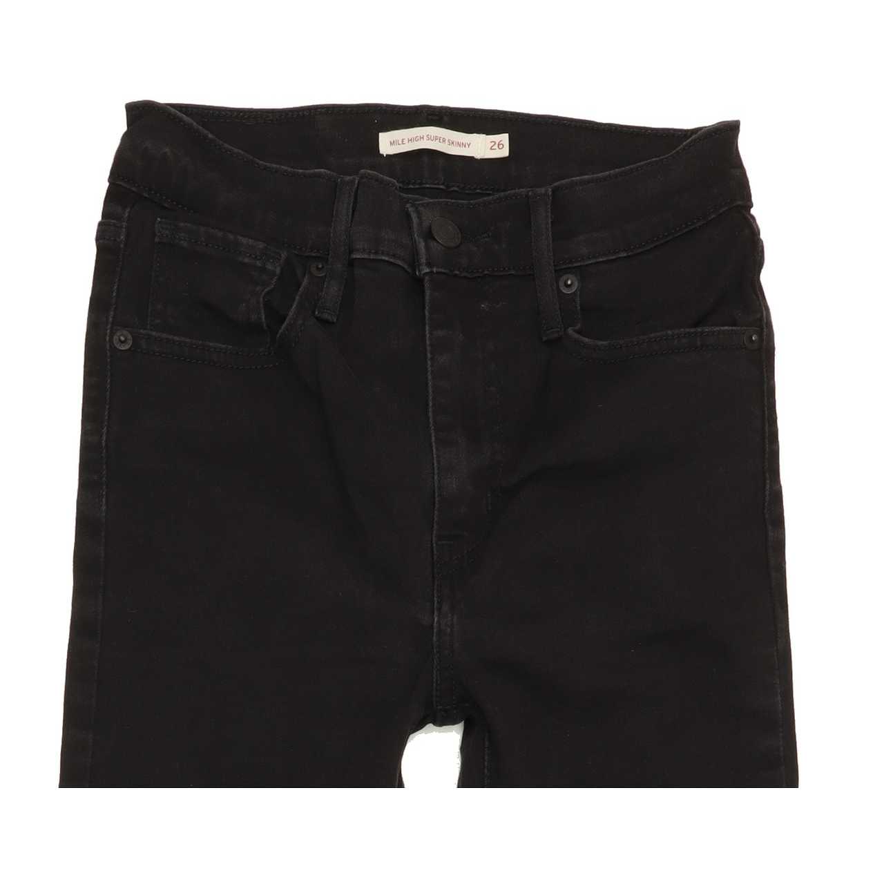 Levi's Mile High Rise Black Skinny Jeans W26 L31