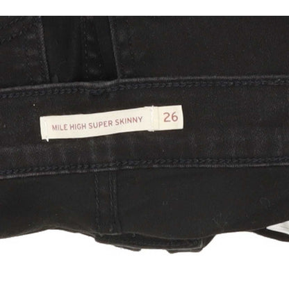 Levi's Mile High Rise Black Skinny Jeans W26 L31