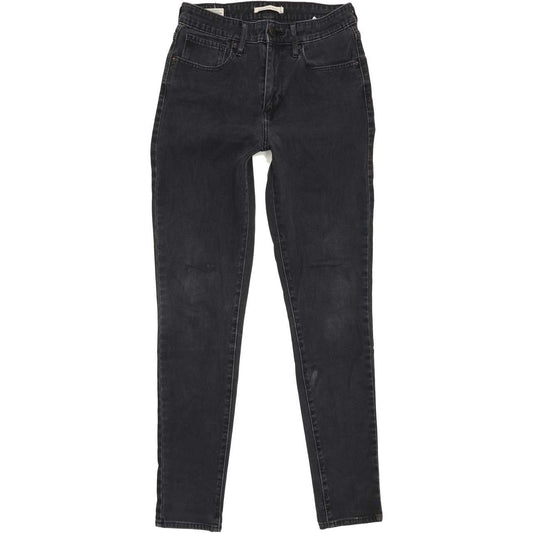 Levi's 721 High Rise Women Black Skinny Stretch Jeans W27 L29
