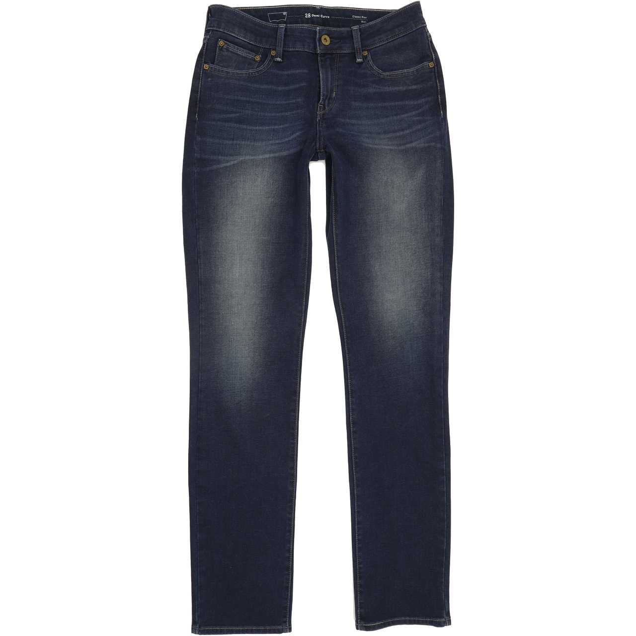Levi's Demi Curve Women Blue Straight Slim Stretch Jeans W28 L32