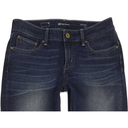 Levi's Demi Curve Women Blue Straight Slim Stretch Jeans W28 L32
