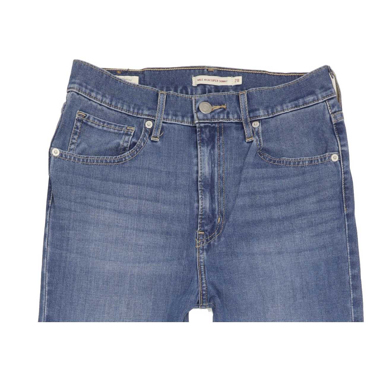Levi's Mile High Rise Blue Skinny Stretch Jeans High Waisted W28 L32