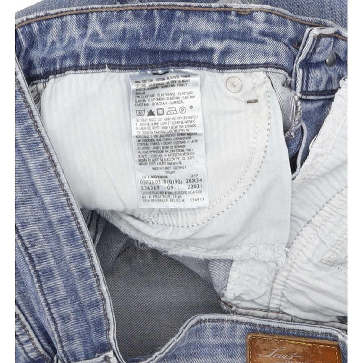 Levi's Women Blue Tapered Regular Stretch Jeans W28 L33