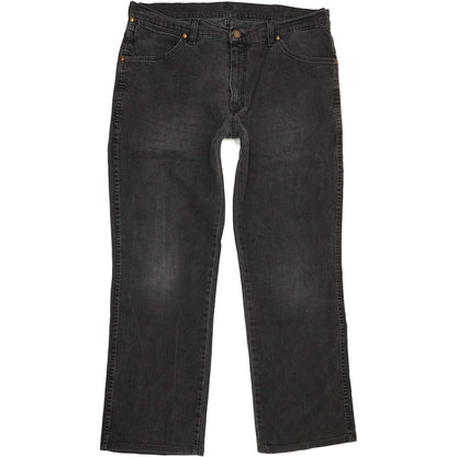 Wrangler Alaska Men Charcoal Straight Regular Stretch Jeans W38 L31