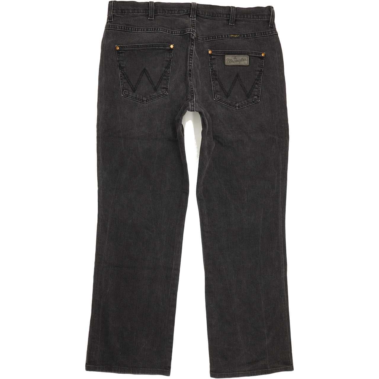 Wrangler Alaska Men Charcoal Straight Regular Stretch Jeans W38 L31