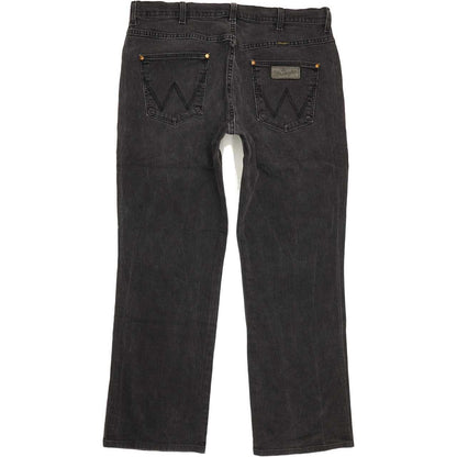 Wrangler Alaska Men Charcoal Straight Regular Stretch Jeans W38 L31