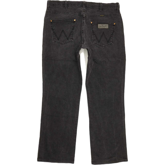 Wrangler Alaska Men Charcoal Straight Regular Stretch Jeans W38 L31